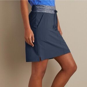 DULUTH TRADING CO BLUE DRAWSTRING WAIST SKIRT/SKORT SIZE 8